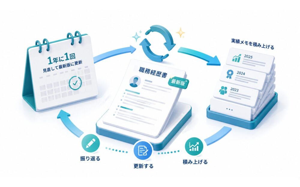 職務経歴書は年に1回更新しておくのが理想