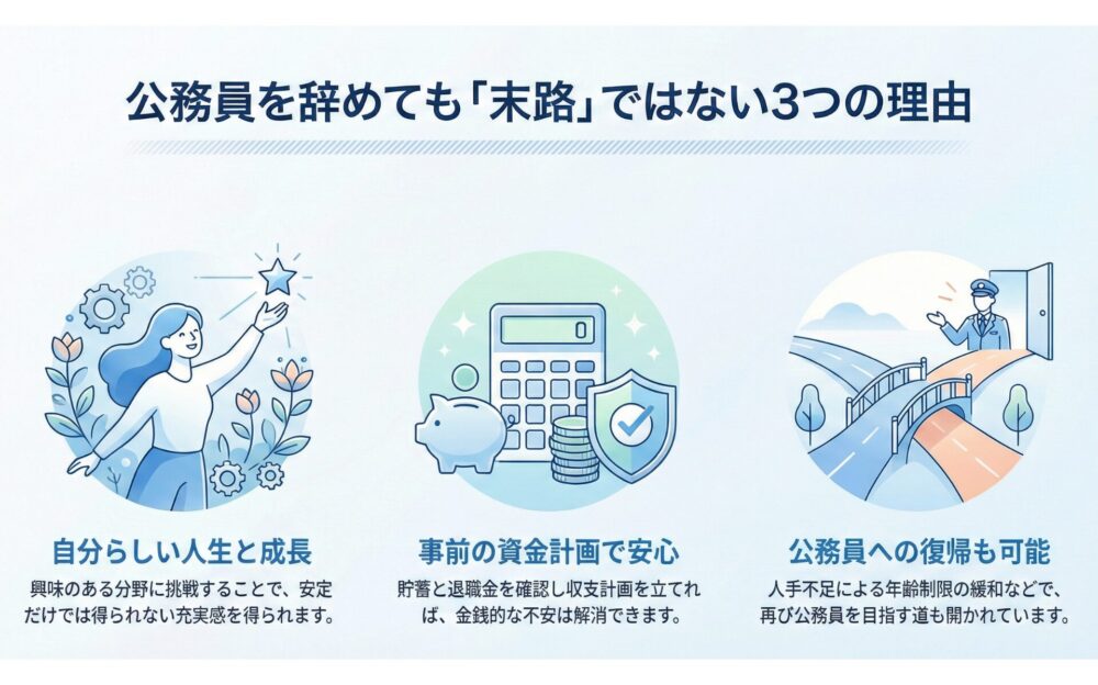 公務員を辞めても末路ではない3つの理由
