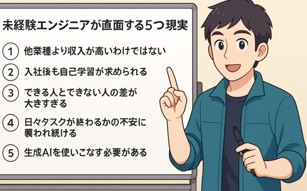 【実体験】未経験エンジニアが直面する5つの現実