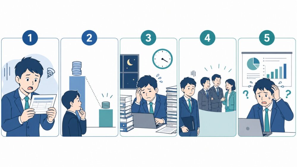 公務員を辞めなきゃよかったと感じる5つの瞬間のインフォグラフィック