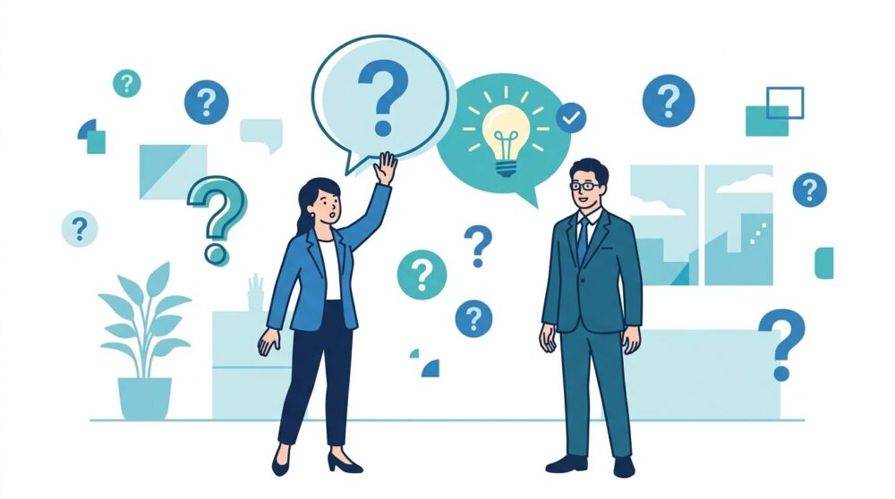 公務員からの転職に関するよくある質問と回答のイラスト