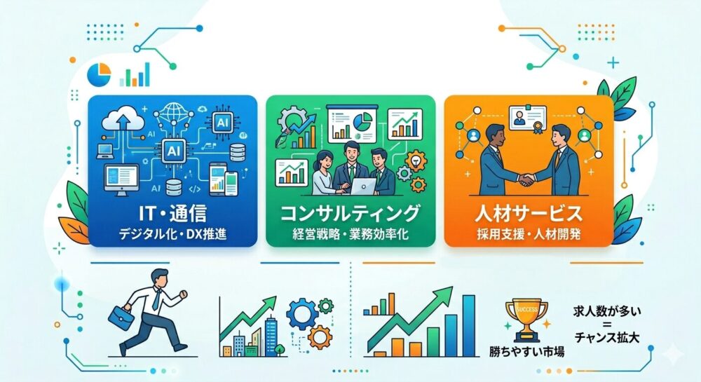 公務員から民間企業への転職でおすすめの業種