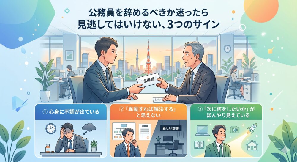 公務員を辞めるべき3つのサイン