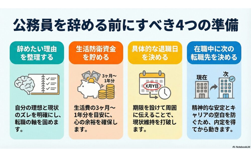 公務員を辞める前にやっておくべき準備