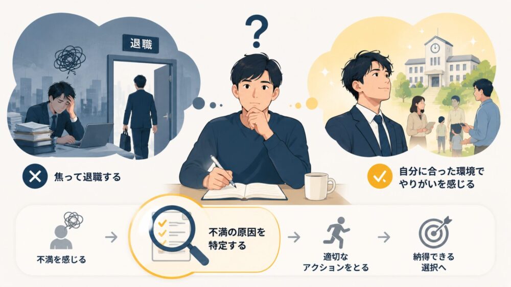 まとめ：公務員からの転職を選択する前に不満の原因を特定することが最初の一歩