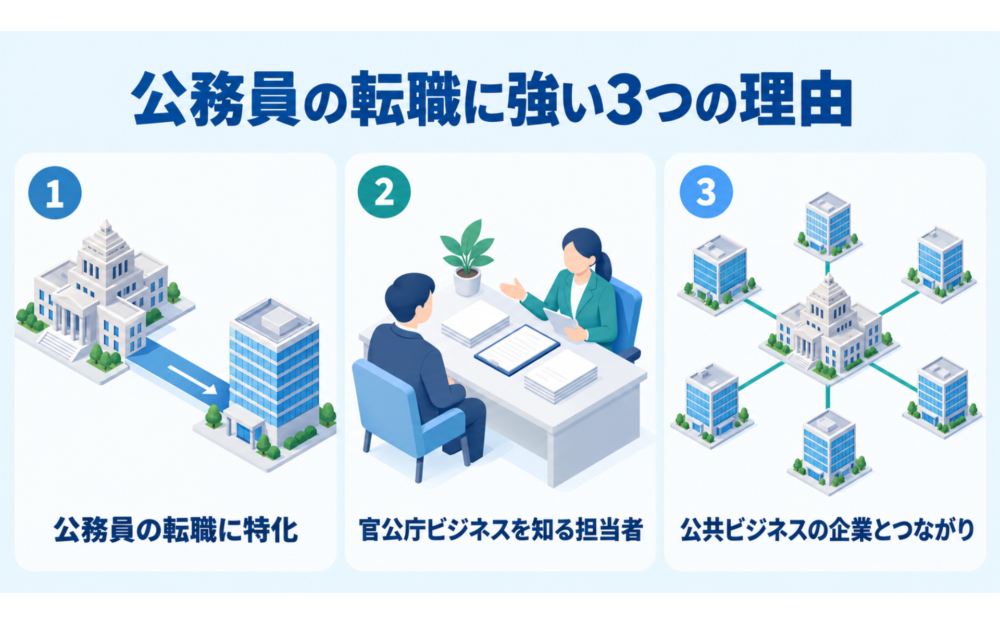 ガブトゥーキャリアが公務員の民間転職に強い理由