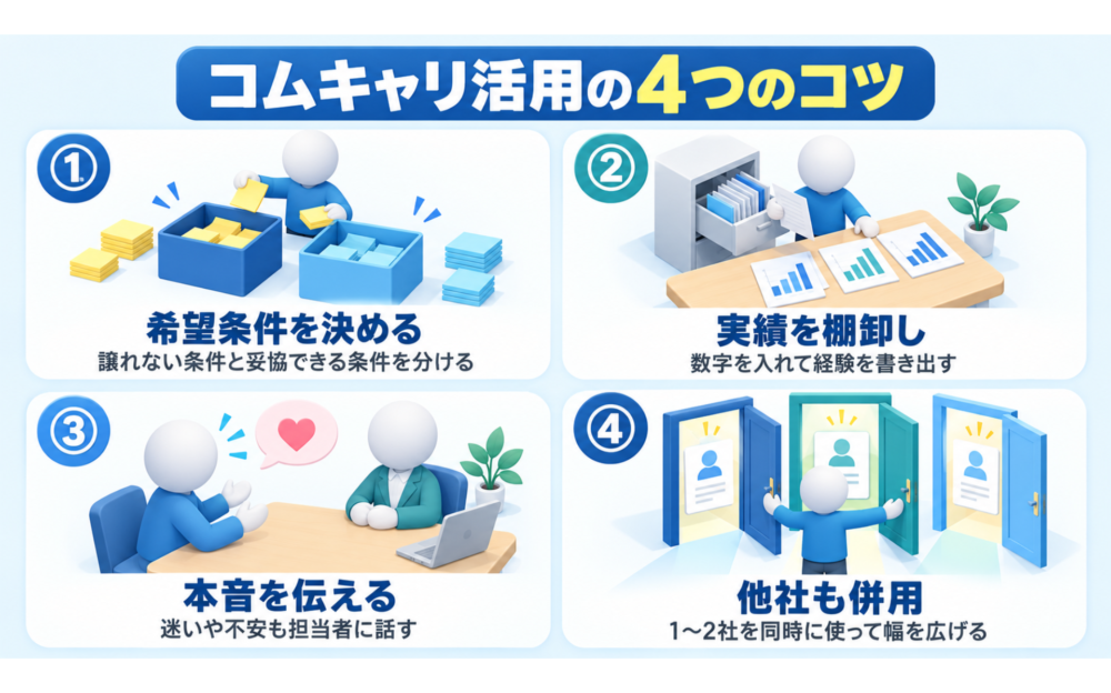 コムキャリを最大限活用する方法