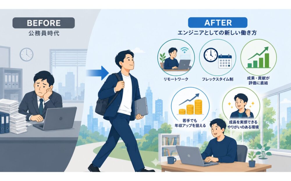元公務員がエンジニアに転職した結果