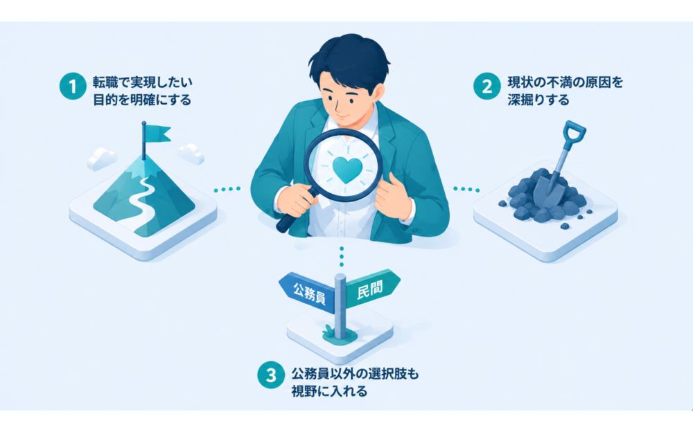 公務員からの転職で後悔しないための3つのポイント