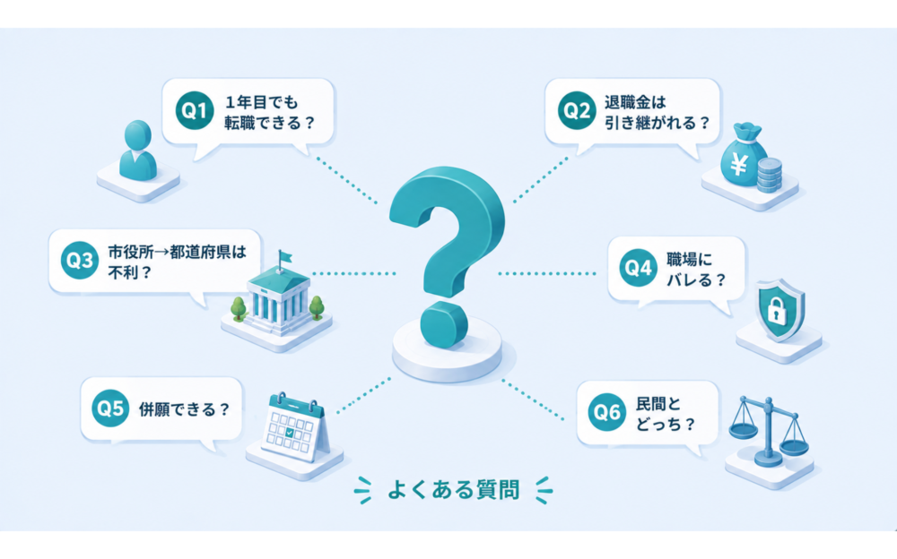 公務員から公務員への転職に関するよくある質問