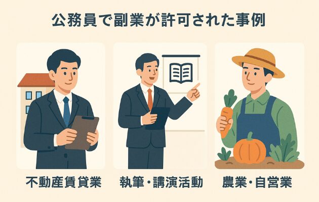 公務員で副業が許可された事例