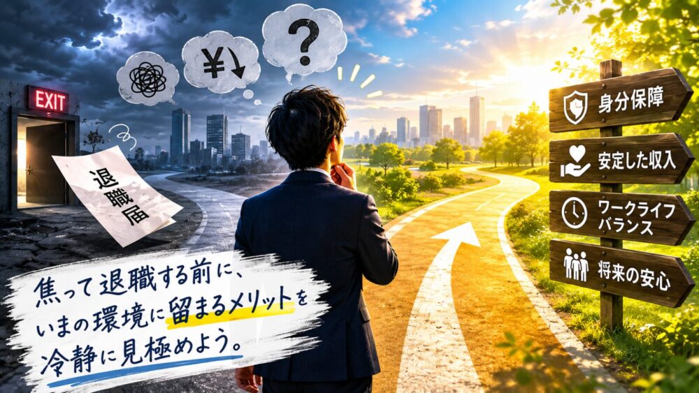 公務員を辞めない方がいいケースは多い