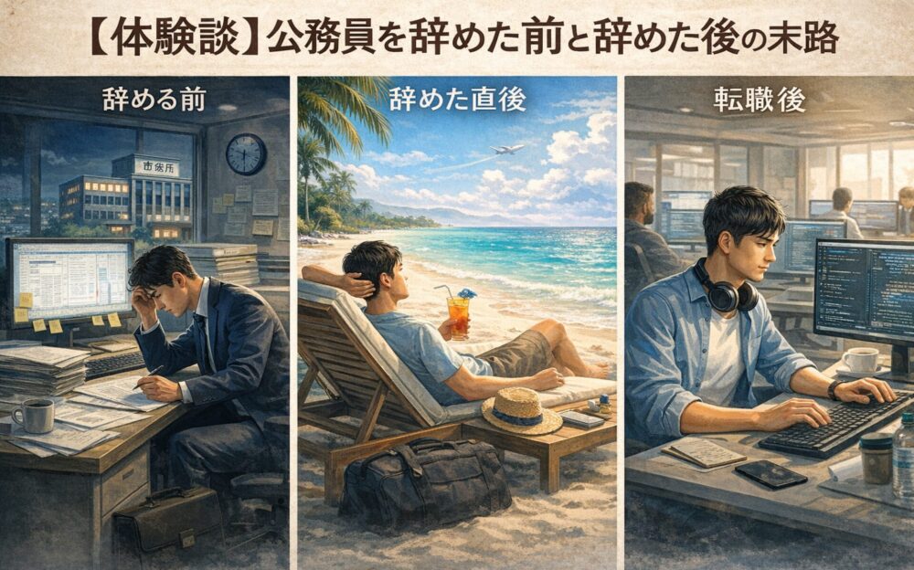 公務員を辞める前の状況と辞めた後の末路の体験談