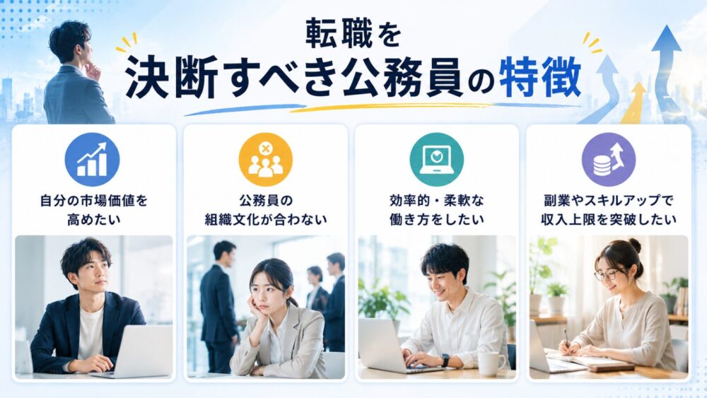 転職を決断すべき公務員の特徴